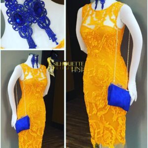 Crimson Orchid Beaded Couture Gown